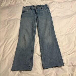 Zara Light Wash Wide Leg Flare Jeans